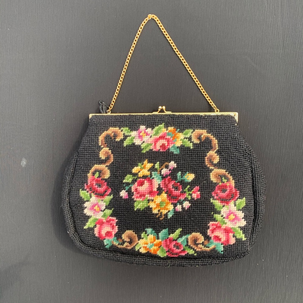 Needlepoint Purse Made by Hannah Walters